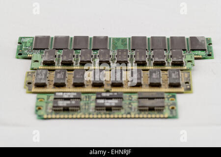 Viele verschiedene Computer-Speicher-Module (RAM Stockfoto