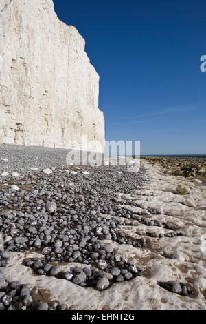 Küste bei sieben Schwestern, Birling Gap, East Sussex, England Stockfoto