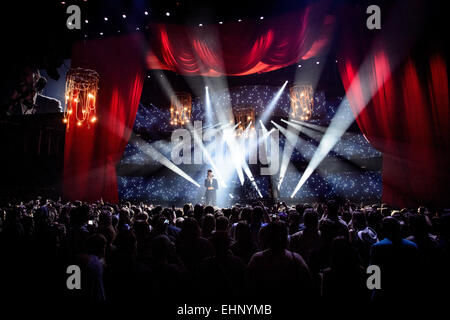 Hamilton, Ontario, Kanada. 15. März 2015. "Die Weeknd" führt auf den 2015 JUNO Awards im FirstOntario Zentrum am 15. März 2015 in Hamilton, Kanada. © Igor Vidyashev/ZUMA Draht/Alamy Live-Nachrichten Stockfoto