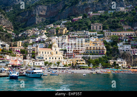 Positano, Amalfiküste, Kampanien, Italien Stockfoto