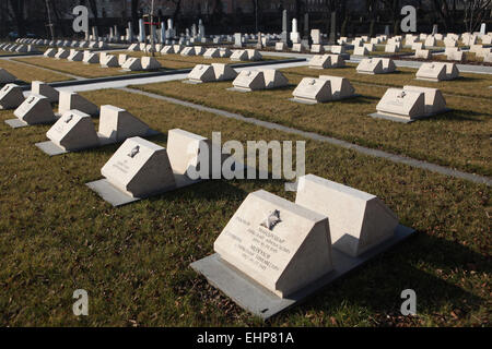 Sowjetisches Ehrenmal auf dem Kerepesi Friedhof in Budapest, Ungarn. Rund 7.280 sowjetischen während der Schlacht von Budapest 1944-1945 gefallenen Soldaten, auf dem Kerepesi Friedhof begraben sind. Stockfoto