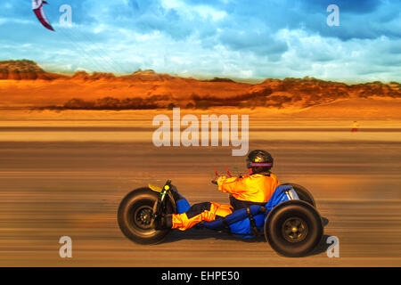 Kitebuggy Stockfoto