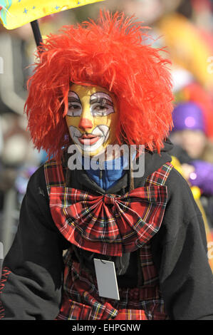 Clown Kostüm an Karneval Stockfoto