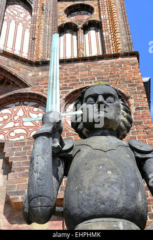Roland-Statue in der Stadt Brandenburg Stockfoto