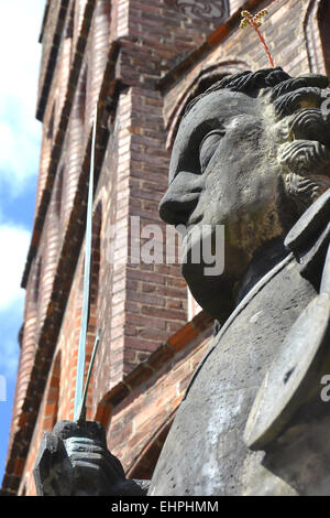 Roland-Statue in der Stadt Brandenburg Stockfoto