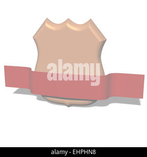 Klassische Shield isoliert auf dem weißen Stockfoto