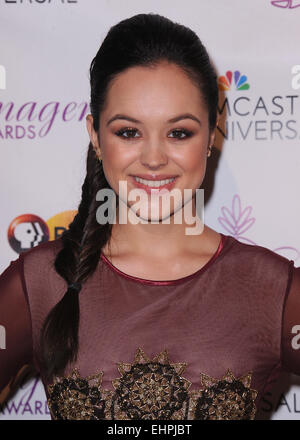 Die 29. Annual Imagen Awards im Beverly Hilton am 1. August 2014 in Beverly Hills mit: Hayley Orrantia wo: Los Angeles, California, Vereinigte Staaten von Amerika als: 1. August 2014 Stockfoto