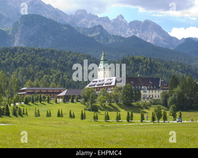 Hotel Schloss Elmau in Bayern Stockfoto