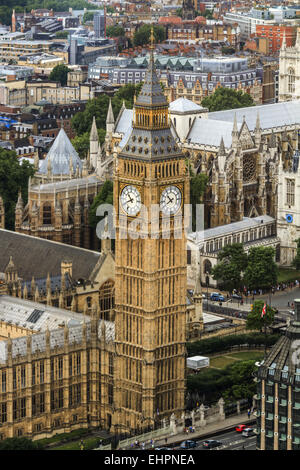 Big Ben gesehen aus dem Auge-London-UK Stockfoto