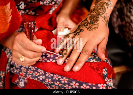 Immer Henna in Udaipur getan. Stockfoto