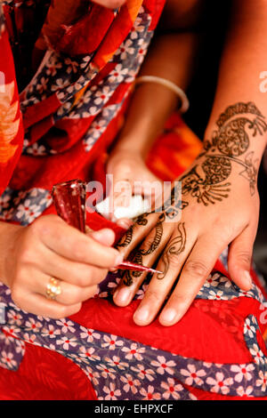 Immer Henna in Udaipur getan. Stockfoto