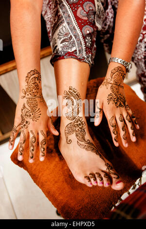 Immer Henna in Udaipur getan. Stockfoto