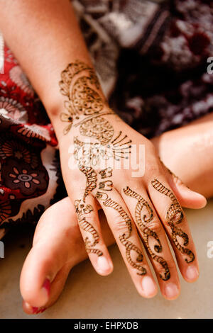 Immer Henna in Udaipur getan. Stockfoto