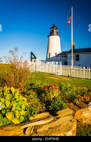 Pemaquid Point Lighthouse, Pemaquid Point, Maine. Stockfoto