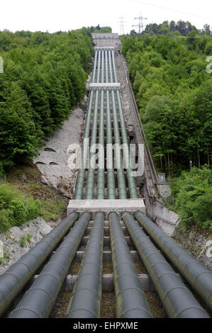 Wasserkraftwerk in Bayern Stockfoto