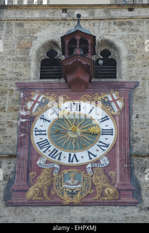 Uhr am Turm Stockfoto