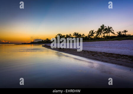 Sonnenuntergang am Smathers Beach, Key West, Florida. Stockfoto