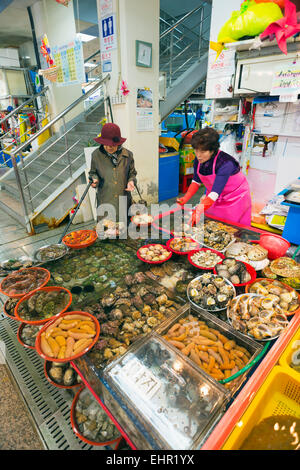Asien, Republik Korea, Südkorea, Busan, Jagalchi Fischmarkt Stockfoto