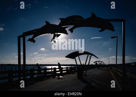 Angelsteg in Vilano Beach, Florida. Stockfoto