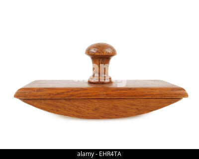 hölzerne Büro Tinte Löschblatt isoliert auf weißem Hintergrund, Studio gedreht Stockfoto