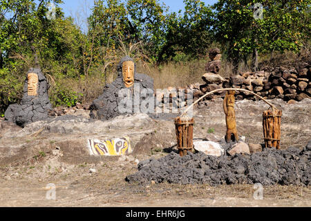 Naive Stammeskunst Panna Nationalpark Chhatarpur Madhya Pradesh, Indien Stockfoto