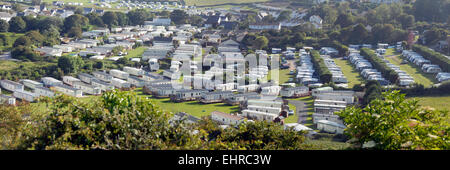 Wohnmobilstellplatz Port Eynon, Gower, South Wales Stockfoto