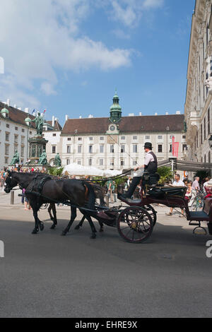 Kutsche in der Hofburg Vienna Stockfoto