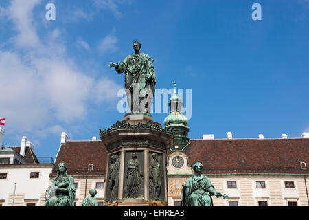 Statue von Kaiser Franz i. von Österreich, Hofburg, Wien Stockfoto