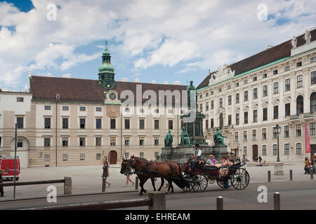 Kutsche in der Hofburg Vienna Stockfoto