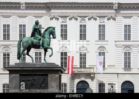 Statue von Kaiser Joseph II., Josefsplatz, Hofburg, Wien Stockfoto