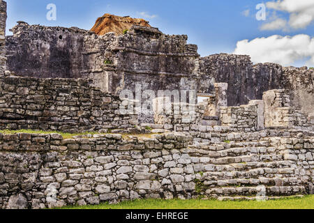 Großer Palast Tullum Maya Mexiko vor Ort Stockfoto