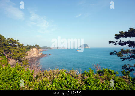 Asien, Republik Korea, Südkorea, Jeju Insel, Stadt Seogwipo, Küste Stockfoto