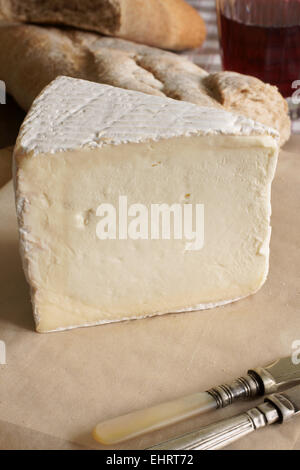 Vignotte machte einen französischen hohen Fett Brie Stil Frischkäse in der Region Champagne-Ardenne der Normandie Stockfoto