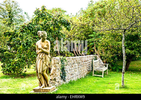 Garten am Haus, Haus von Virginia und Leonard Woolf in Rodmell, Sussex des Mönchs Stockfoto