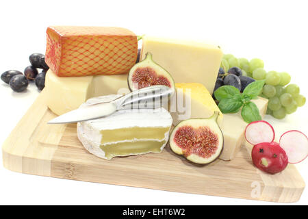 große Auswahl an Käse Stockfoto