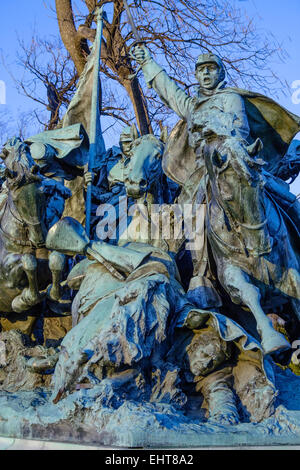 Kavallerie-Gruppe im Denkmal von Ulysses S. Grant in der Nähe von Capitol, USA Stockfoto