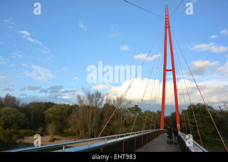 Hängebrücke in Magdeburg Stockfoto