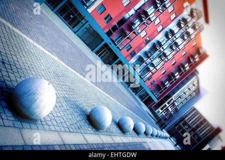 Waterloo Wohnungen, Temple Street, Newcastle Stockfoto