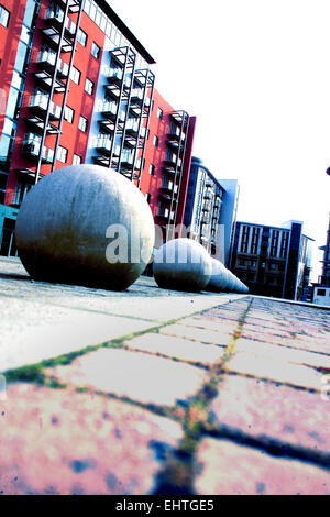 Waterloo Wohnungen, Temple Street, Newcastle Stockfoto