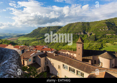 ROQUEFORT-SUR-SOULZON, das Dorf der SOCIETE Gesellschaft ' AOS ROQUEFORT, (12) AVEYRON MIDI-Pyrenäen, Frankreich Stockfoto