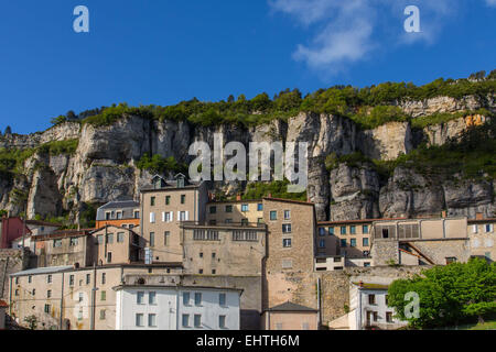 ROQUEFORT-SUR-SOULZON, das Dorf der SOCIETE Gesellschaft ' AOS ROQUEFORT, (12) AVEYRON MIDI-Pyrenäen, Frankreich Stockfoto