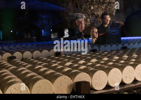 ROQUEFORT-SUR-SOULZON, das Dorf der SOCIETE Gesellschaft ' AOS ROQUEFORT, (12) AVEYRON MIDI-Pyrenäen, Frankreich Stockfoto