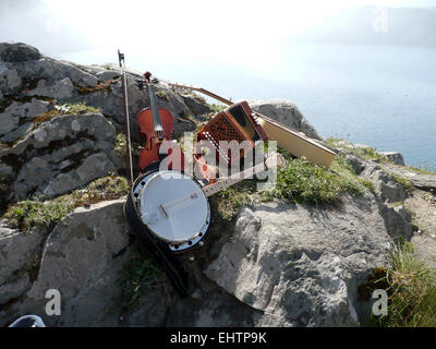 traditionelle Instrumente auf dem Kap klar west cork Irland Stockfoto