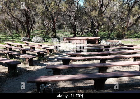 USFS Amphitheater in Oak Grove Campingplatz, Kalifornien Stockfoto