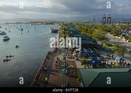 La Guancha Aussicht von oben. Ponce, Puerto Rico. US-Territorium. Karibik-Insel. Stockfoto