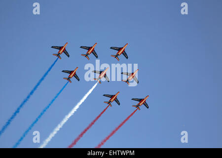 PATROUILLE DE FRANCE LUFT AKROBATIK TEAM Stockfoto