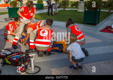 ABBILDUNG DES ROTEN KREUZES Stockfoto