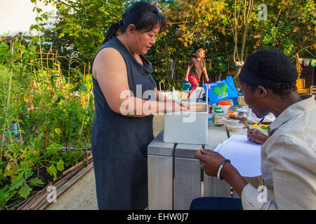 URBANE LANDWIRTSCHAFT, COURBEVOIE (92), HAUTS-DE-SEINE, PARIS, FRANKREICH Stockfoto