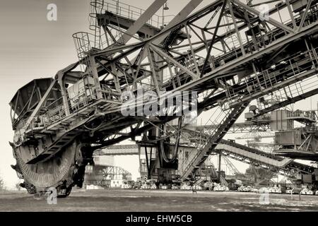 alten Bagger im Tagebau Stockfoto