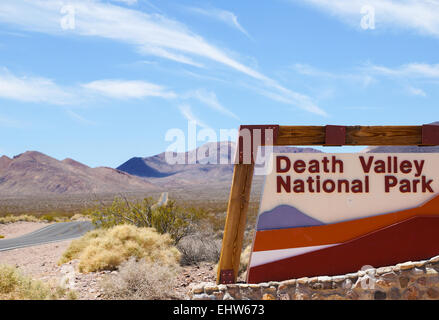 Death Valley - Eingang Stockfoto